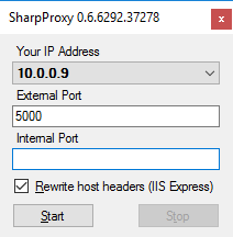 SharpProxy application screenshot